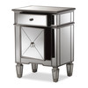 Baxton Studio Claudia Hollywood Regency Glamour Style Mirrored Nightstand 136-7482